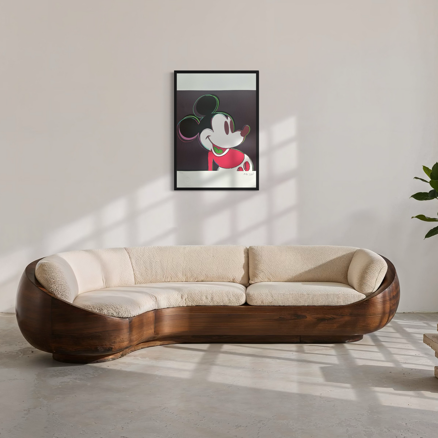 Andy Warhol Mickey Mouse (Schwarz-Rot) Lithografie Bögen 300 g/m² 42 x 59 cm