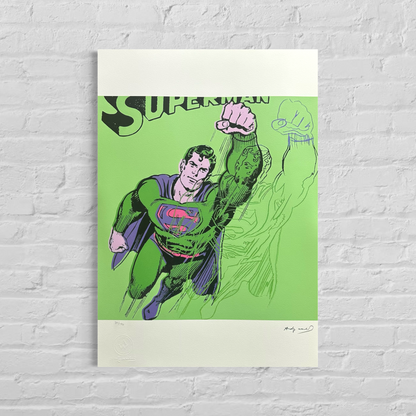 Andy Warhol Superman (Hellgrün) Lithographie Bögen 300 g/m² 42 x 59 cm