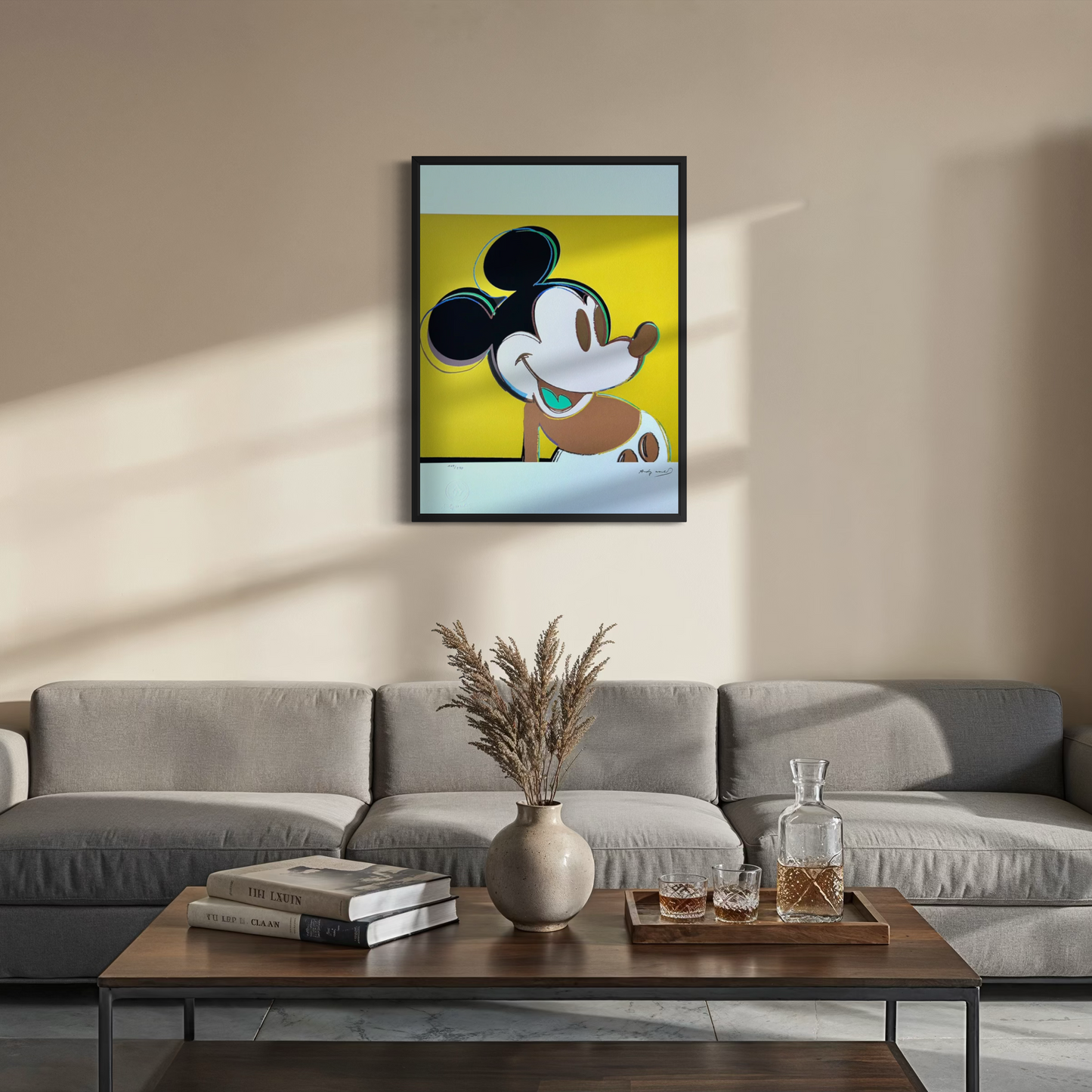 Andy Warhol Mickey Mouse (Gelb) Lithographie Arches 300gsm 42x59 cm