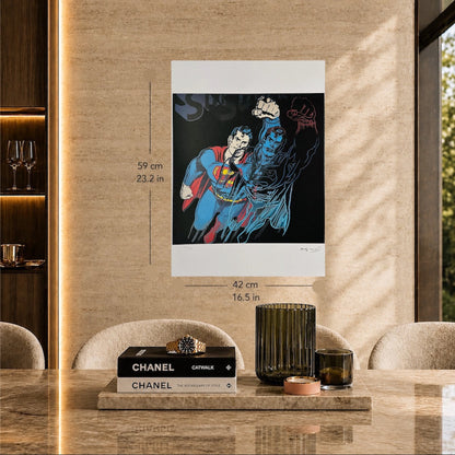 Andy Warhol Superman (Schwarz) Lithografie Bögen 300 g/m² 42 x 59 cm