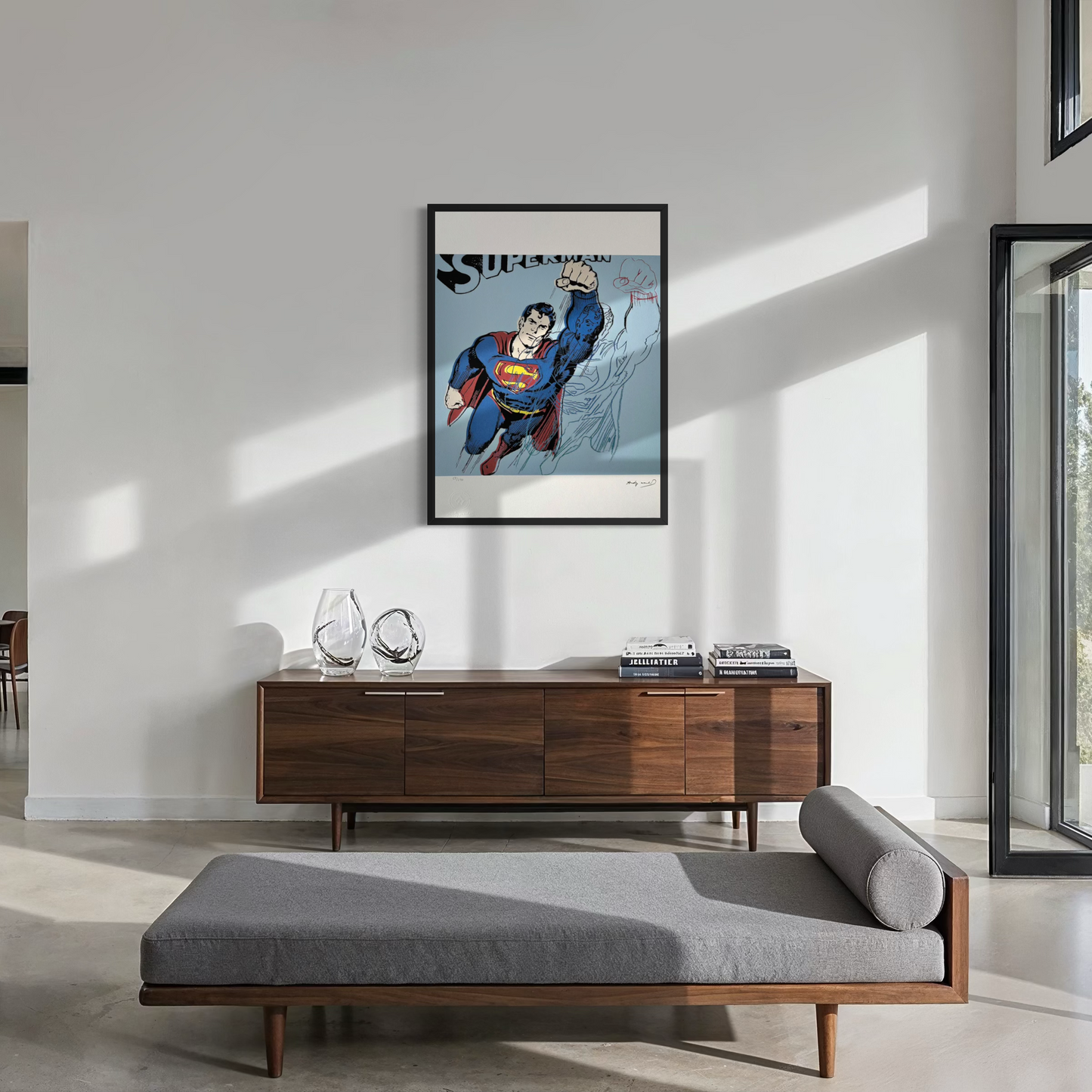 Andy Warhol Superman (Blau) Lithographie Arches 300gsm 42x59 cm