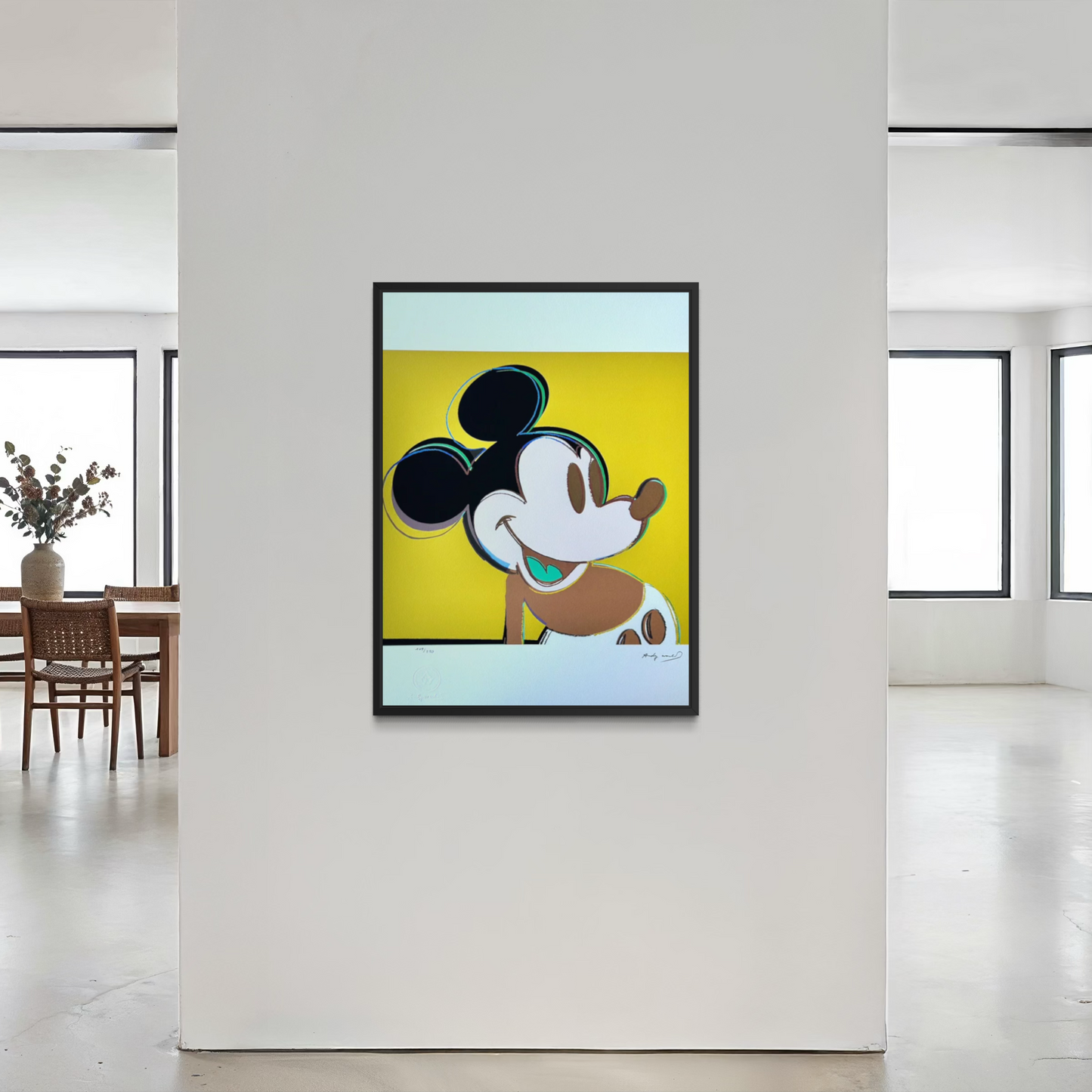 Andy Warhol Mickey Mouse (Gelb) Lithographie Arches 300gsm 42x59 cm
