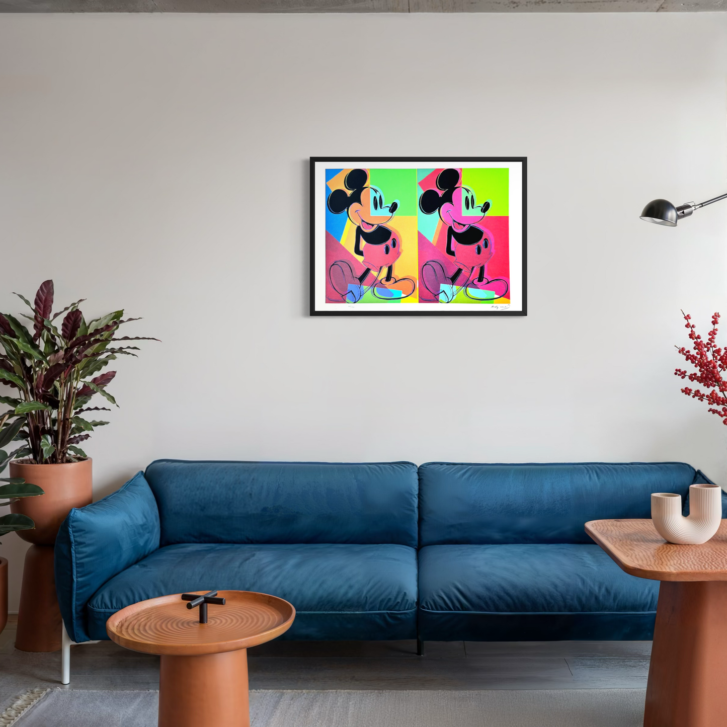 Andy Warhol Double Mickey (Mehrfarbig) Lithografie-Bögen, 300 g/m², 42 x 59 cm