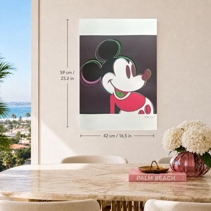 Andy Warhol Mickey Mouse (Schwarz-Rot) Lithografie Bögen 300 g/m² 42 x 59 cm