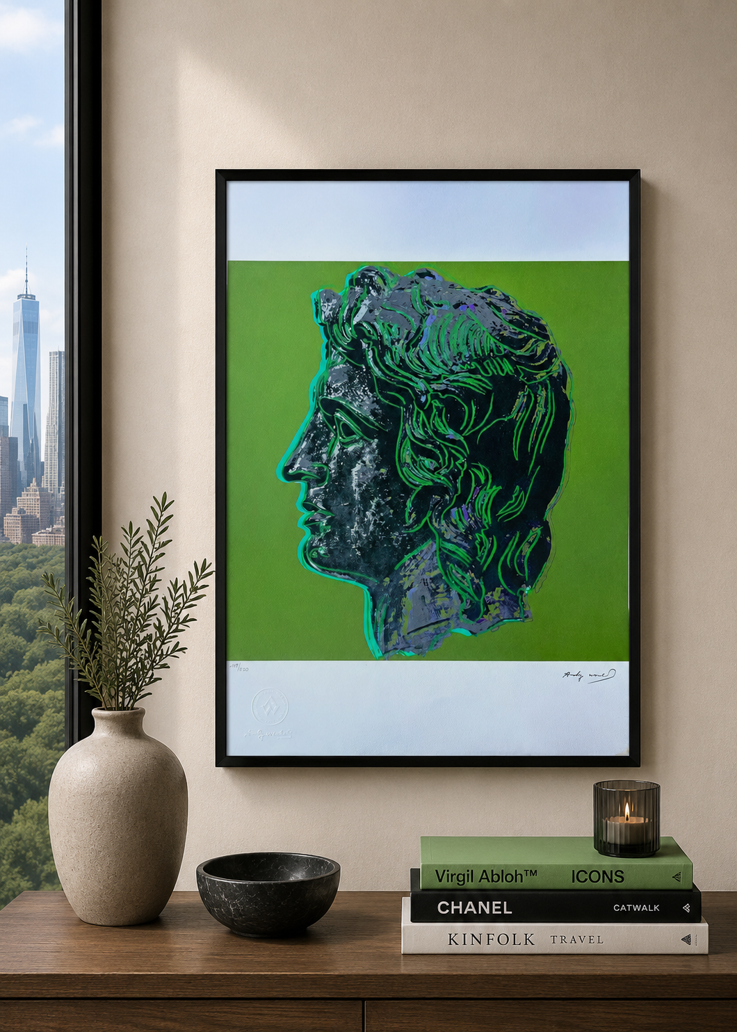 Andy Warhol Alexander der Große (Grün) Lithografie Arches 300 g/m² 42 x 59 cm