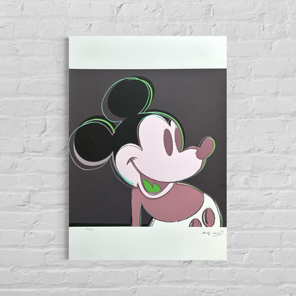 Andy Warhol Mickey Mouse (Lachs) Lithographie Arches 300gsm 42x59 cm