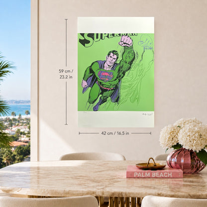 Andy Warhol Superman (Hellgrün) Lithographie Bögen 300 g/m² 42 x 59 cm