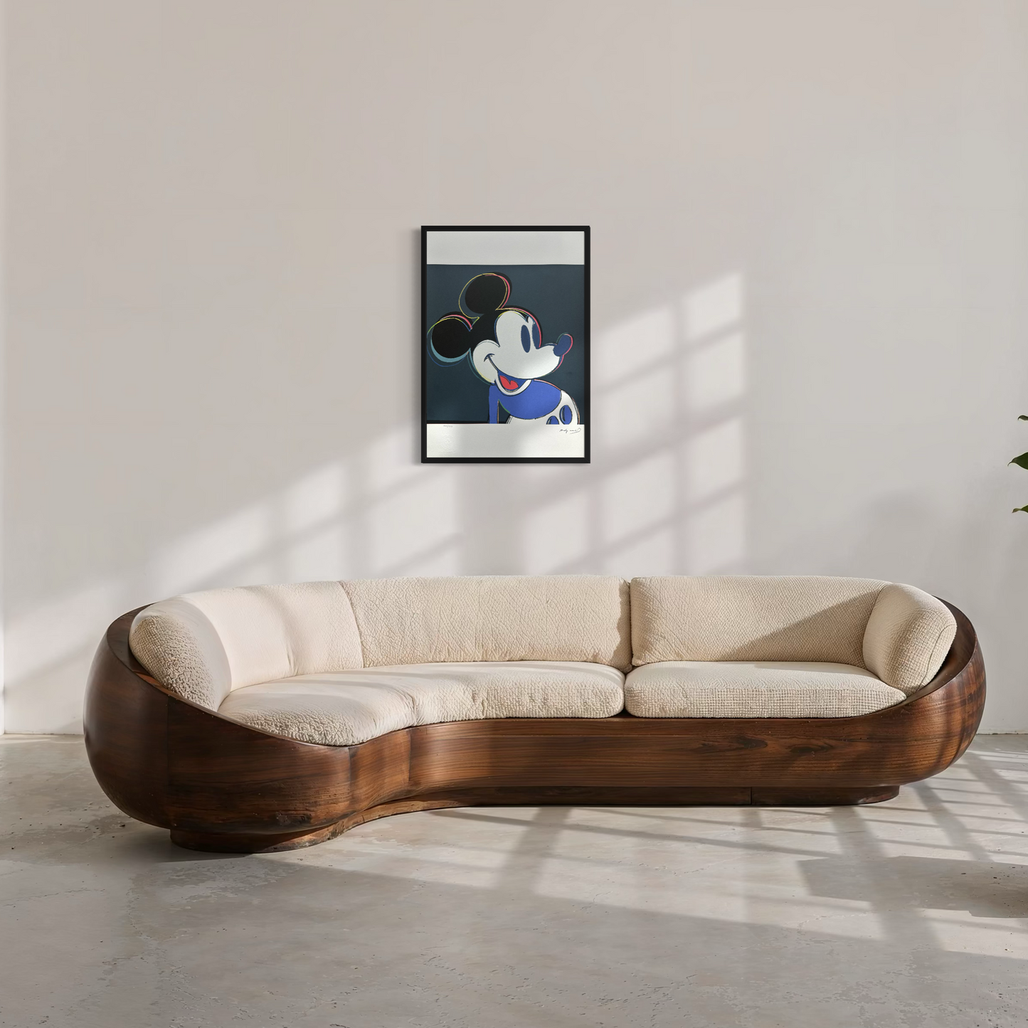 Andy Warhol Mickey Mouse (Schwarz-Blau) Lithographie Arches 300gsm 42x59 cm