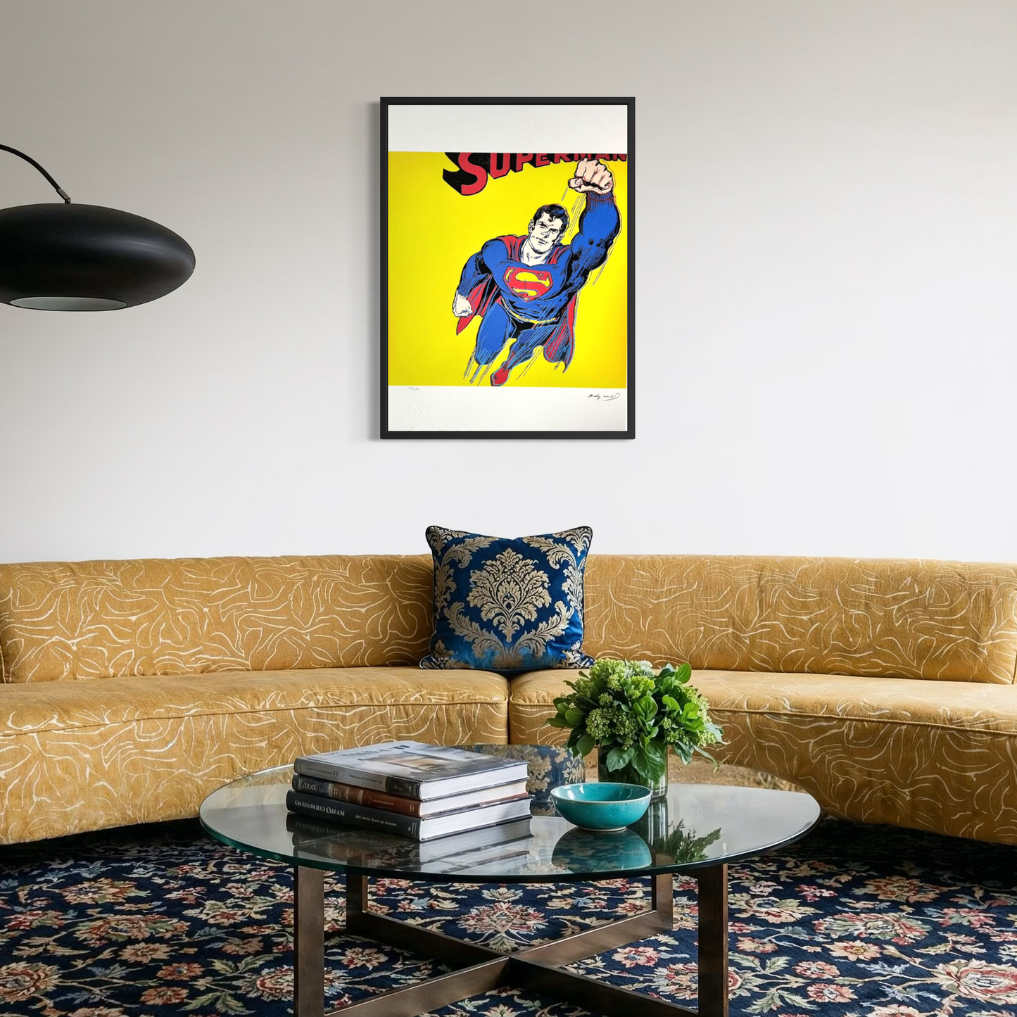 Andy Warhol Superman (Gelb) Lithographie Arches 300gsm 42x59 cm