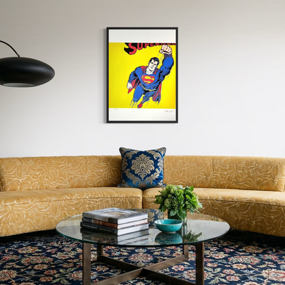 Andy Warhol Superman (Gelb) Lithographie Arches 300gsm 42x59 cm