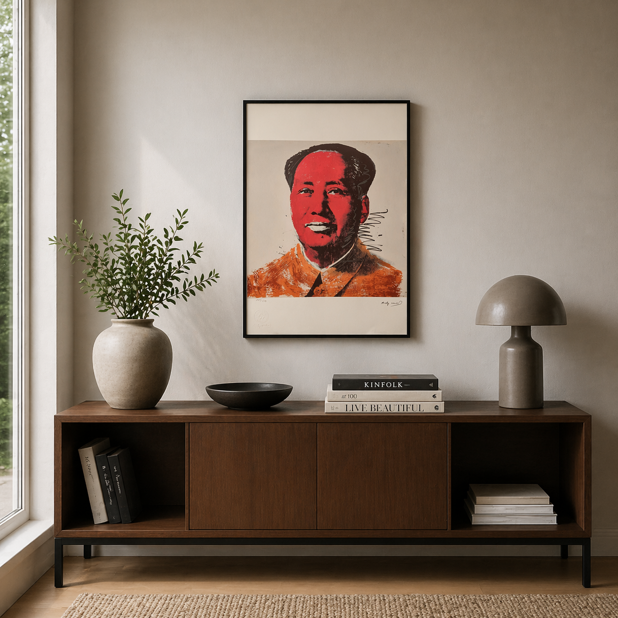 Andy Warhol Mao (Rot & Orange) Lithografie Bögen 300 g/m² 42 x 59 cm