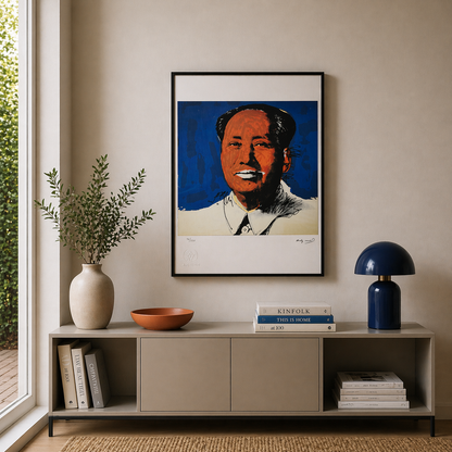 Andy Warhol Mao (Blau & Orange) Lithographie Arches 300gsm 42x59 cm