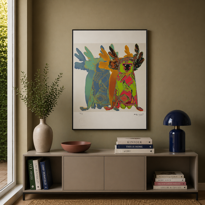 Andy Warhol Kachina Dolls Lithographie Bögen 300 g/m² 42 x 59 cm