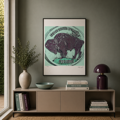 Andy Warhol Buffalo Nickel (Five Cents) Lithographie Arches 300gsm 42x59 cm
