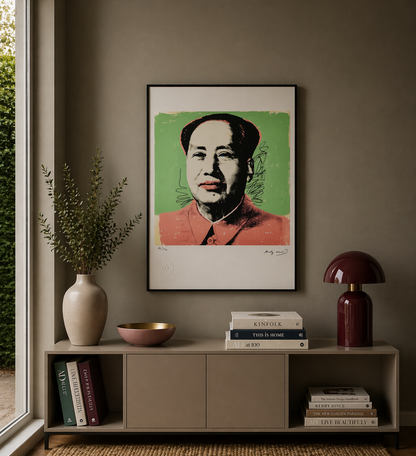 Andy Warhol Mao (Grün & Rot) Lithographie Bögen 300gsm 42x59 cm