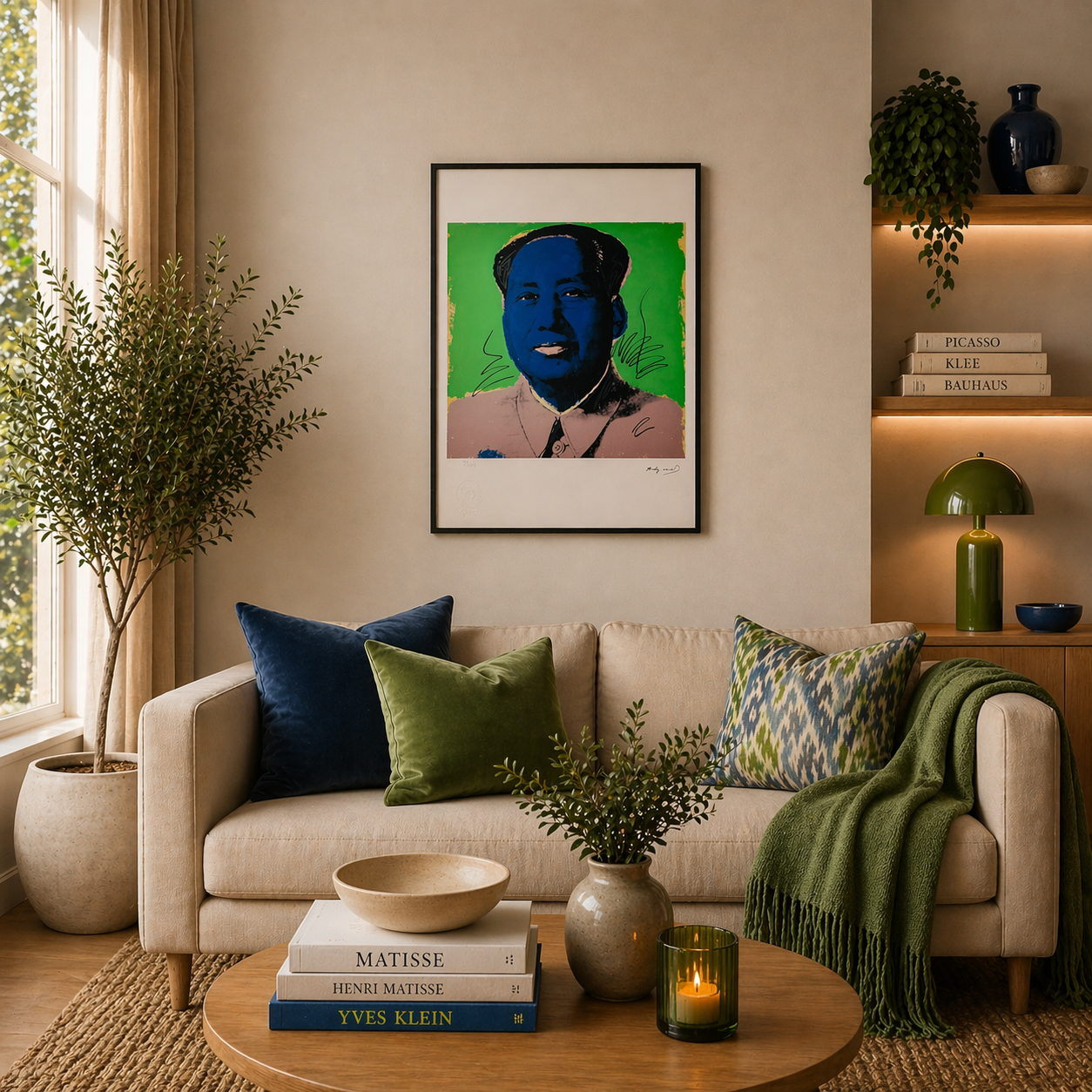 Andy Warhol Mao (Blau & Grün) Lithografie Bögen 300 g/m² 42 x 59 cm