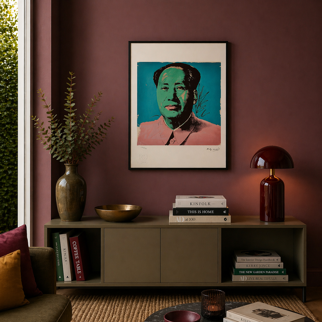 Andy Warhol Mao (Türkis & Grün) Lithografie Bögen 300 g/m² 42 x 59 cm