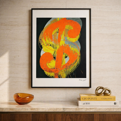 Andy Warhol Dollar (Schwarz) Lithographie Arches 300gsm 42x59 cm