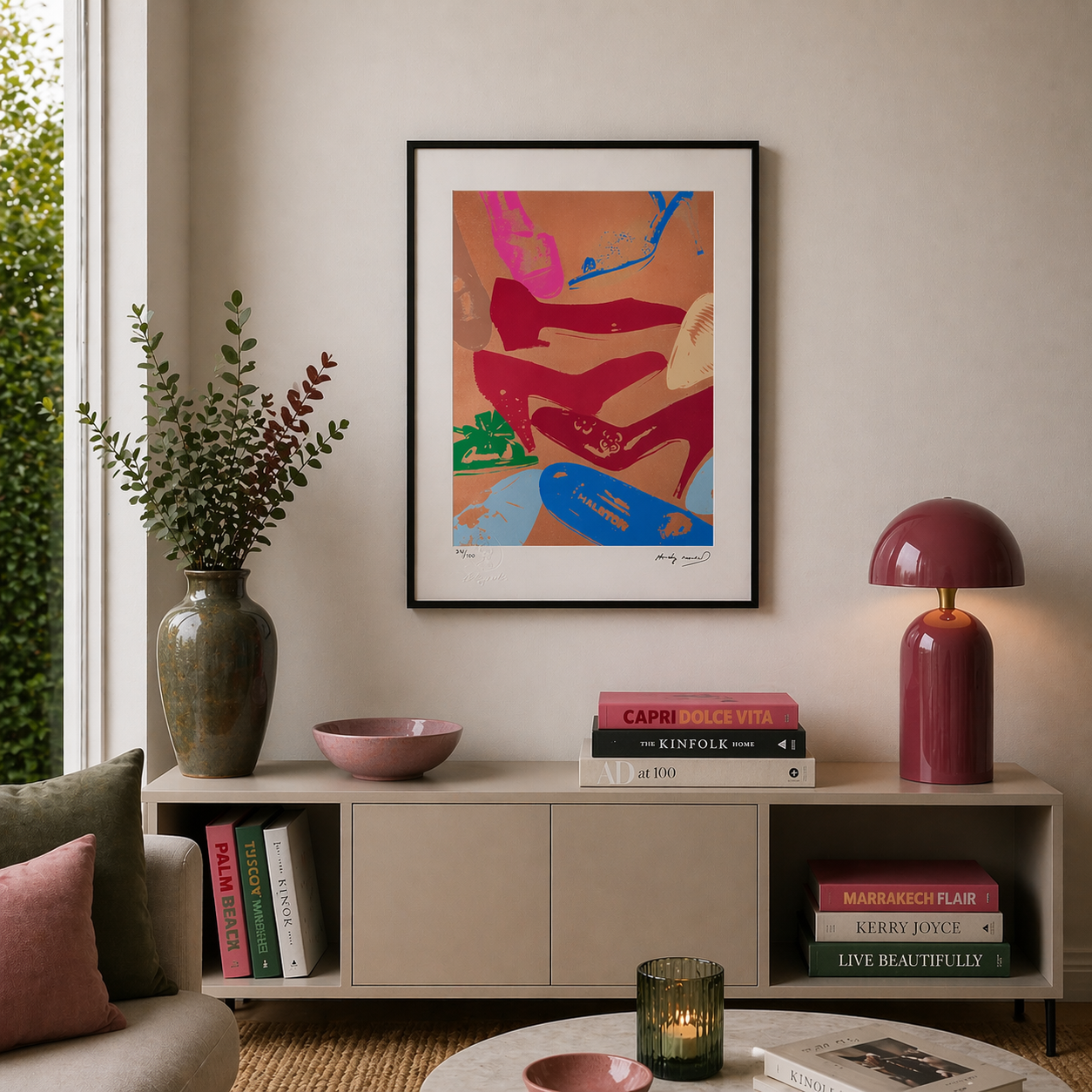 Andy Warhol Schuhlithographie Arches 300gsm 42x59 cm