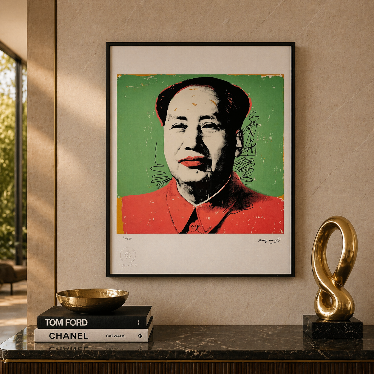 Andy Warhol Mao (Green & Red Classic) Lithografie Bögen 300 g/m² 42 x 59 cm
