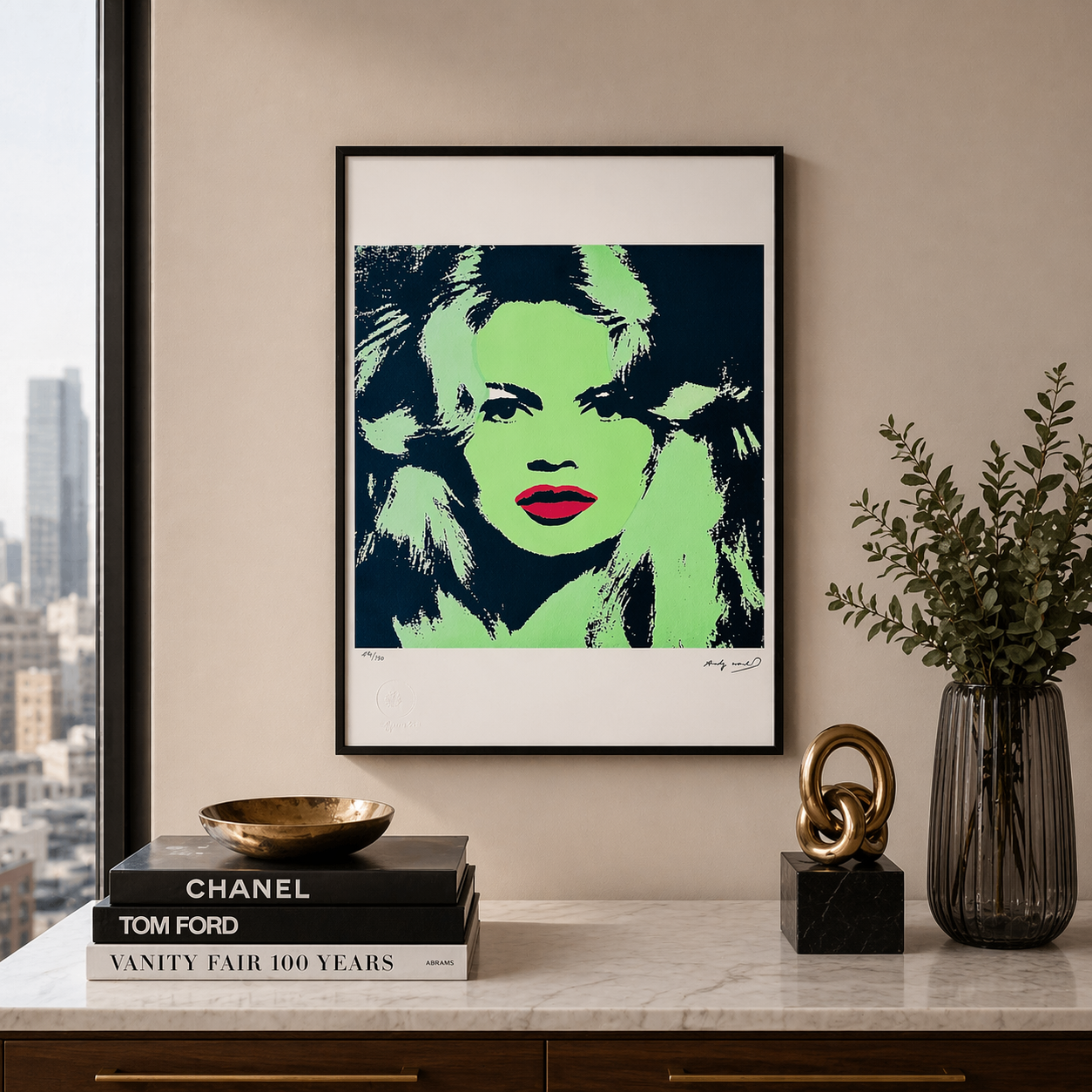 Andy Warhol Brigitte Bardot (Grün) Lithografie Bögen 300 g/m² 42 x 59 cm