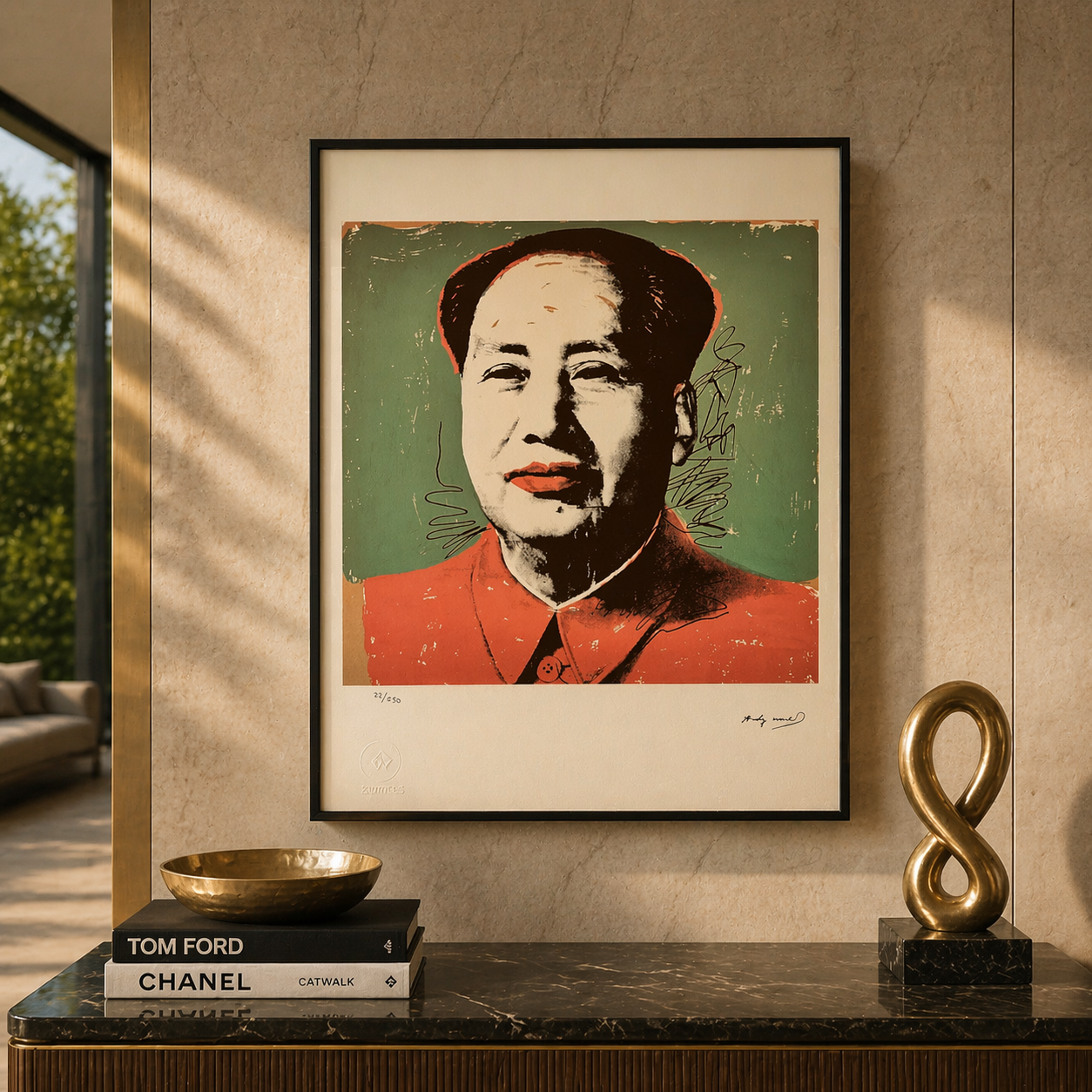 Andy Warhol Mao (Vintage Green Edition) Lithographie Arches 300gsm 42x59 cm