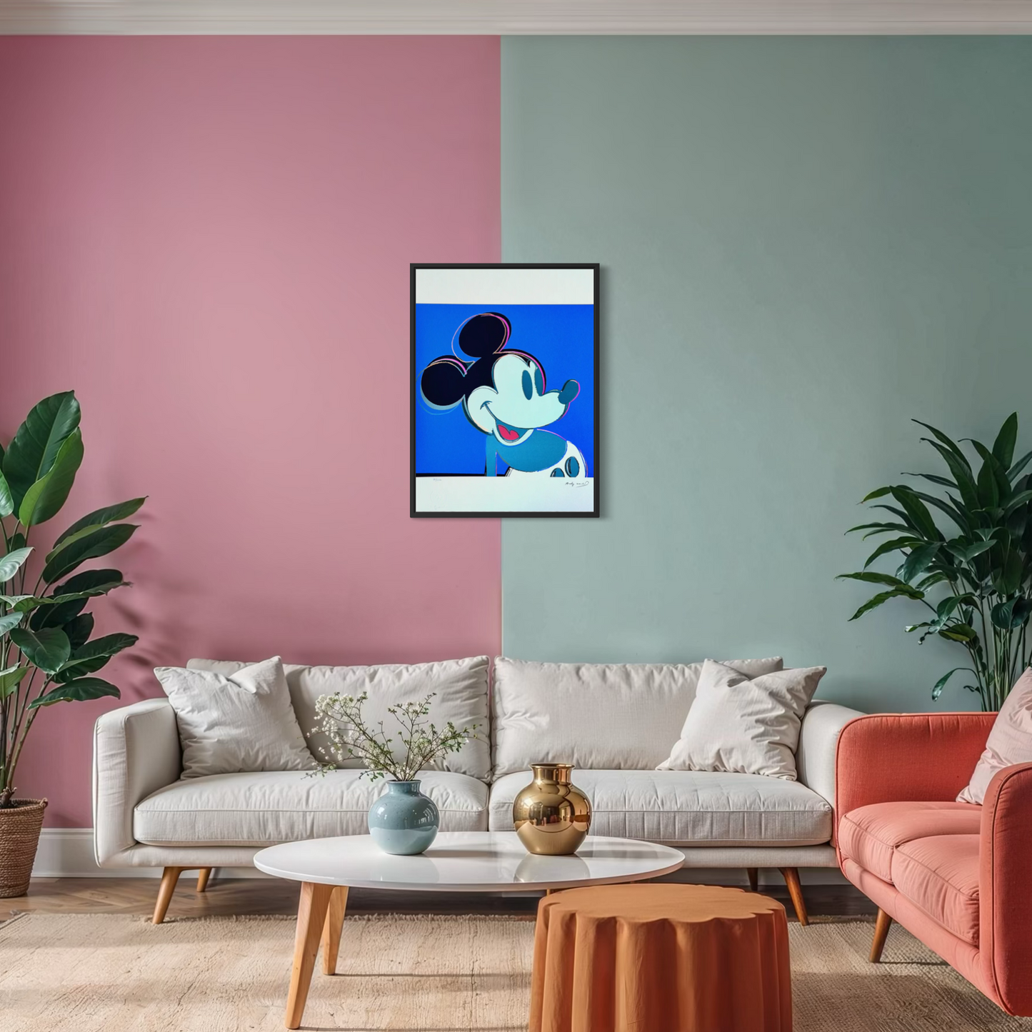 Andy Warhol Mickey Mouse (Blau) Lithografie Bögen 300 g/m² 42 x 59 cm
