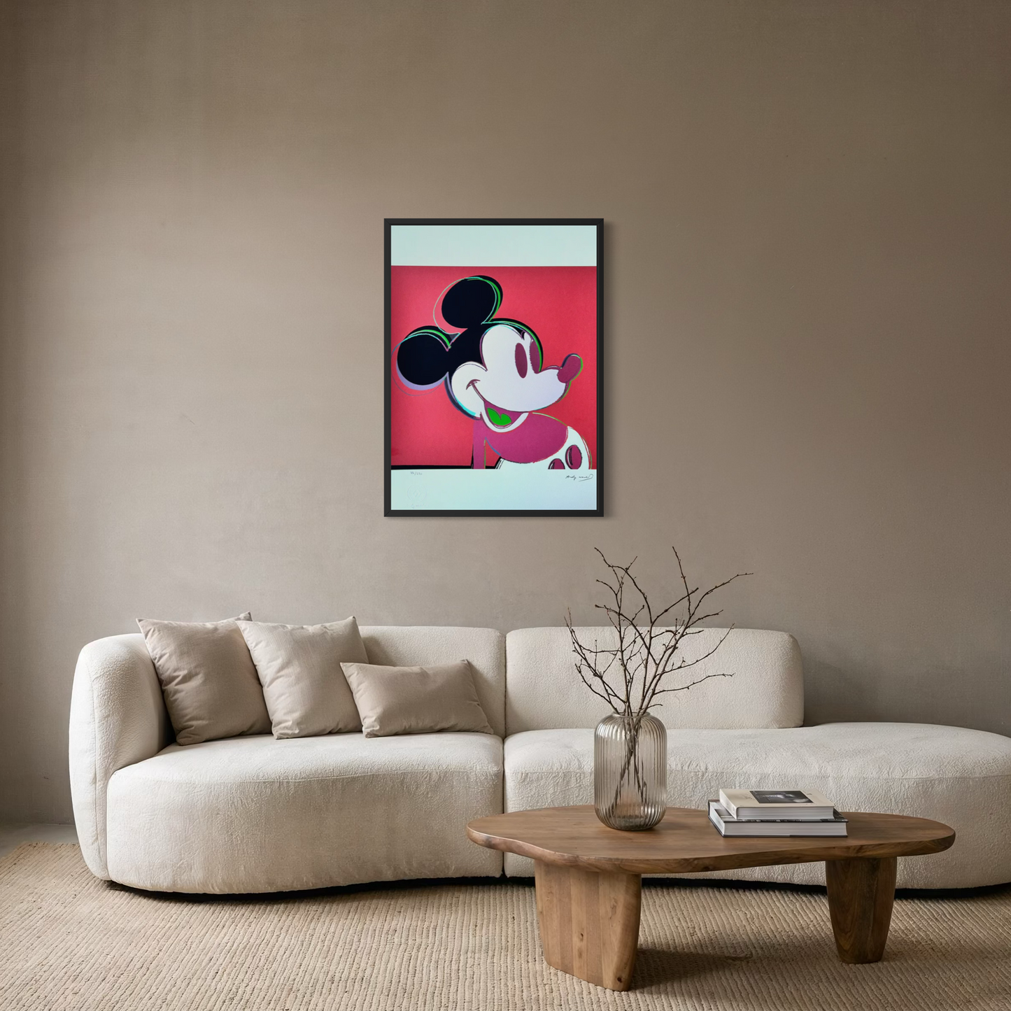 Andy Warhol Mickey Mouse (Rot) Lithografie Bögen 300 g/m² 42 x 59 cm