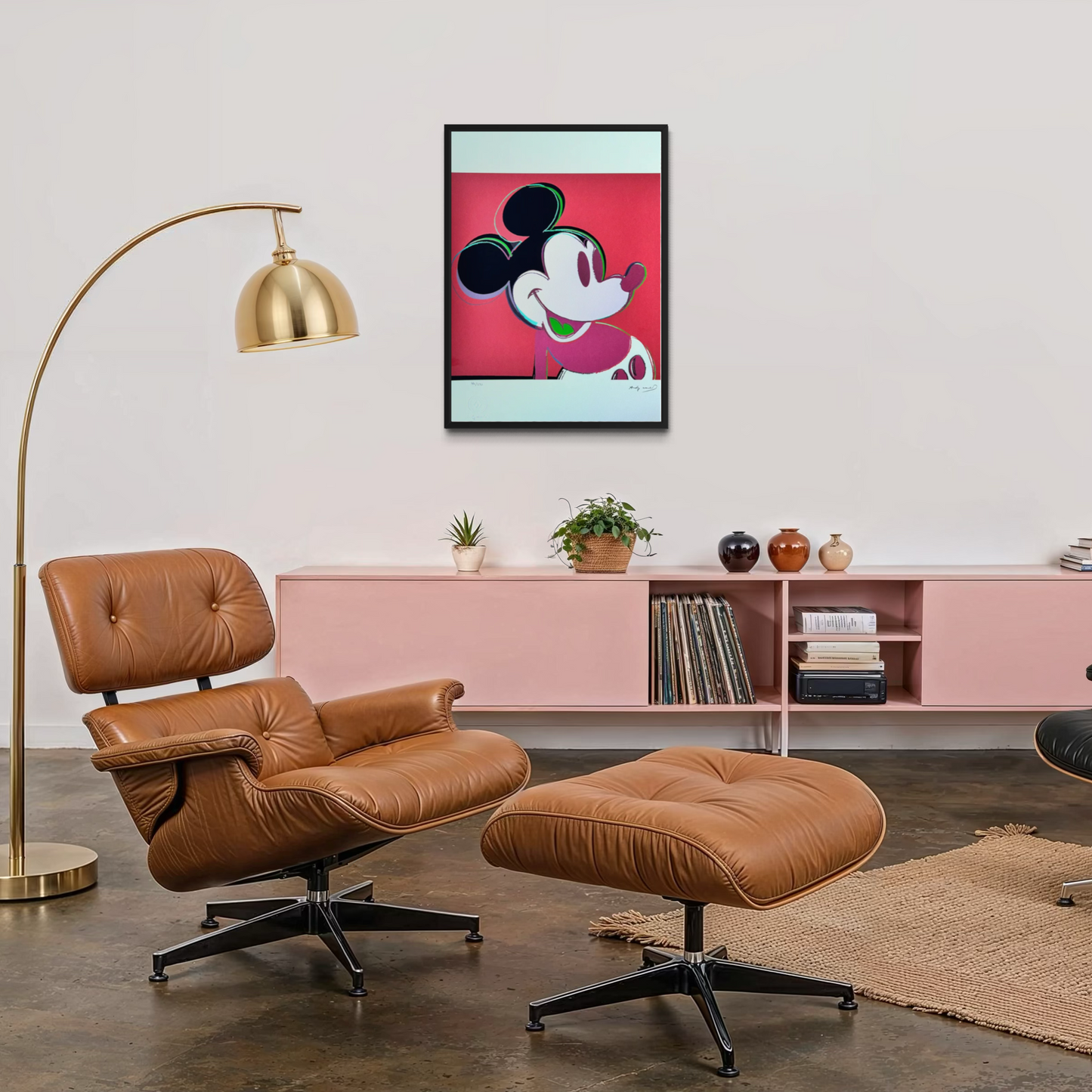 Andy Warhol Mickey Mouse (Rot) Lithografie Bögen 300 g/m² 42 x 59 cm