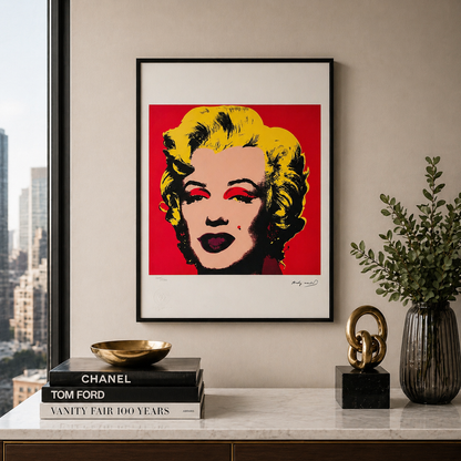 Andy Warhol Marilyn Monroe' (Rot) Lithographie Arches 300gsm 42x59 cm