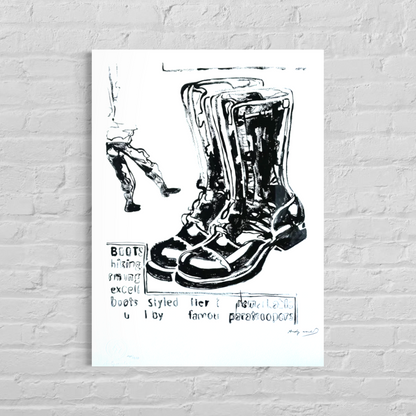Andy Warhol Fallschirmjägerstiefel Lithographie Bögen 300 g/m² 42 x 59 cm