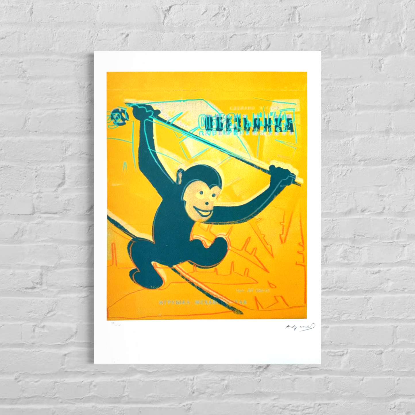 Andy Warhol Monkey Lithographie Arches 300gsm 42x59 cm