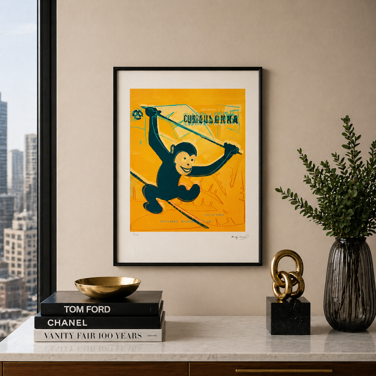 Andy Warhol Monkey Lithographie Arches 300gsm 42x59 cm