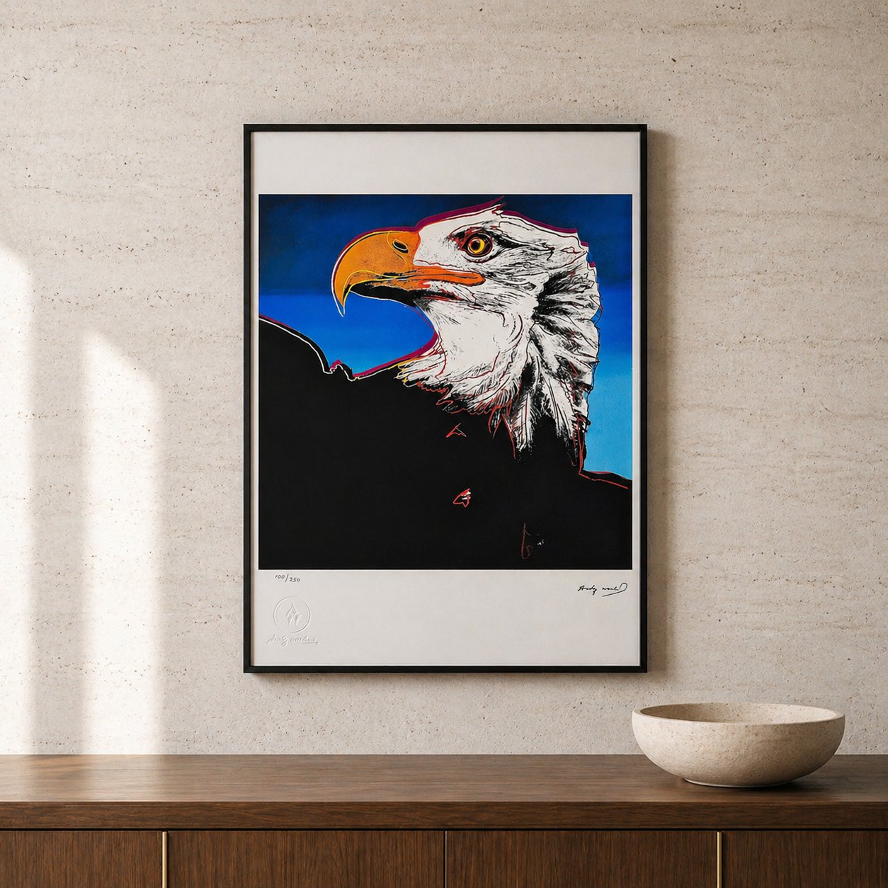 Andy Warhol Eagle (Tiere) Lithographie Bögen 300 g/m² 42 x 59 cm