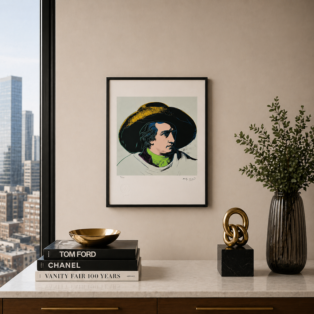 Andy Warhol Goethe (Grau-Schwarz) Lithographie Arches 300gsm 42x59 cm
