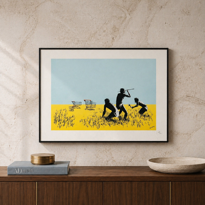 Banksy Trolleys Lithographie Bögen 300 g/m² 42 x 59 cm