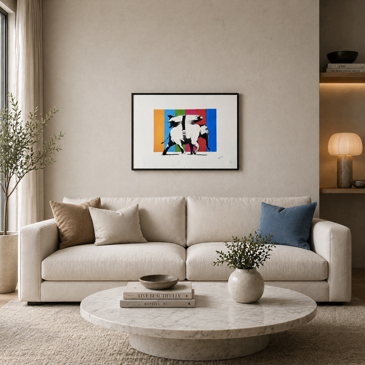 Banksy Heavy Weapons (Mehrfarbig) Lithographie Bögen 300 g/m² 42 x 59 cm