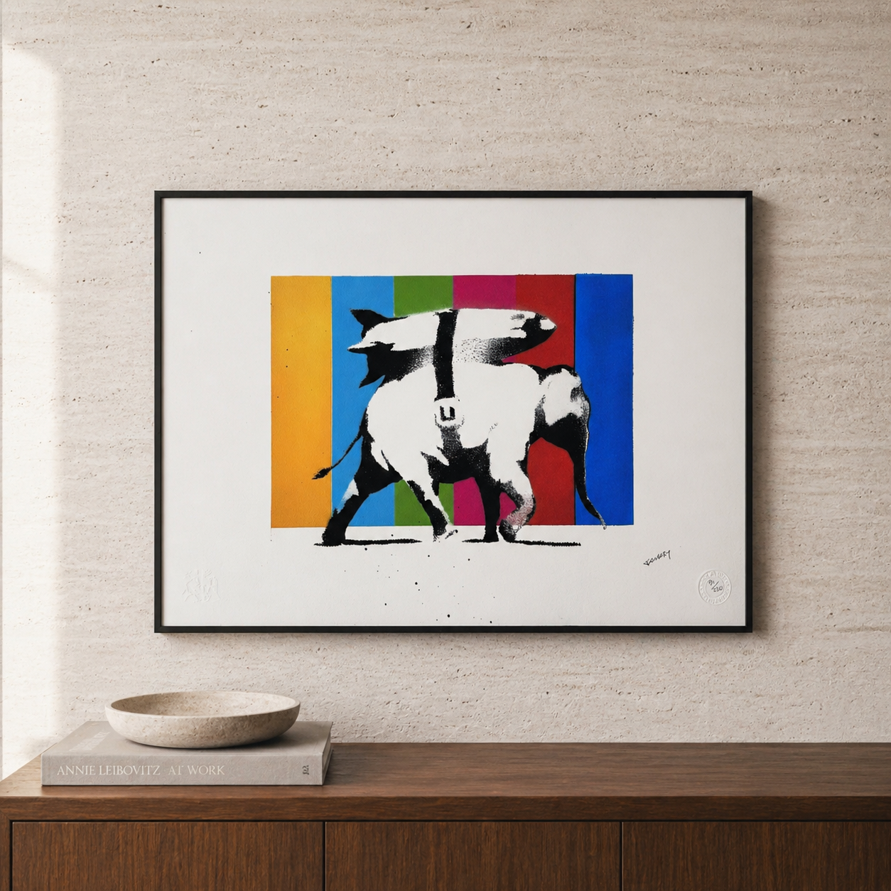 Banksy Heavy Weapons (Mehrfarbig) Lithographie Bögen 300 g/m² 42 x 59 cm