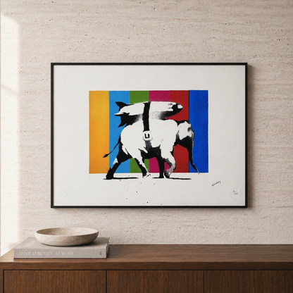Banksy Heavy Weapons (Mehrfarbig) Lithographie Bögen 300 g/m² 42 x 59 cm