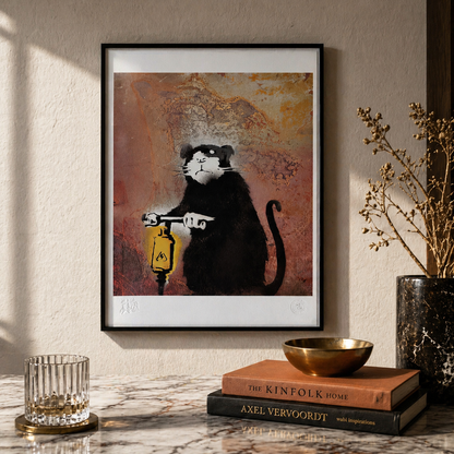 Banksy Roadwork Rat Lithographie Bögen 300 g/m² 42 x 59 cm