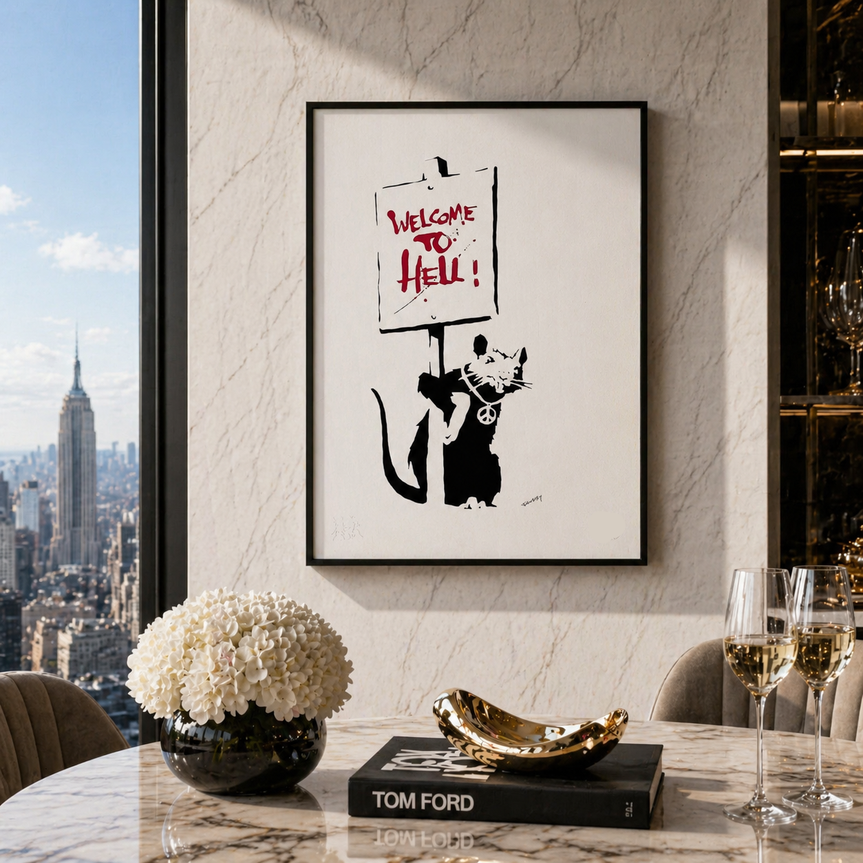 Banksy Welcome to Hell Lithographie Arches 300gsm 42x59 cm