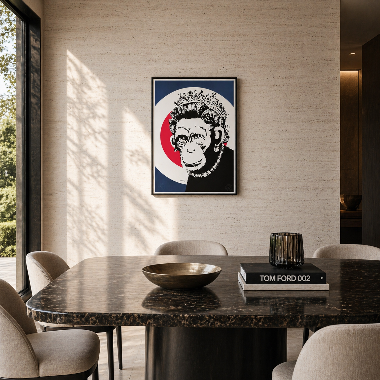 Banksy Queen Monkey Lithographie Bögen 300 g/m² 42 x 59 cm