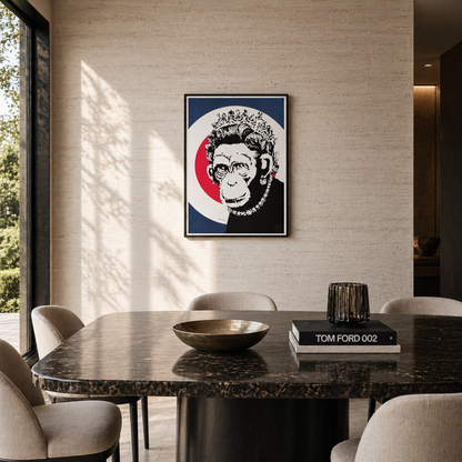 Banksy Queen Monkey Lithographie Bögen 300 g/m² 42 x 59 cm