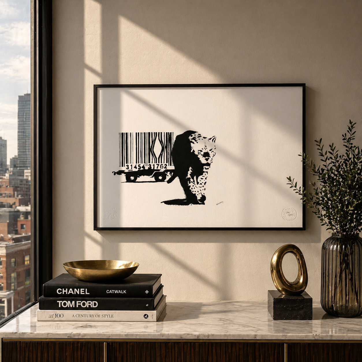 Banksy Barcode-Lithografie-Bögen, 300 g/m², 42 x 59 cm