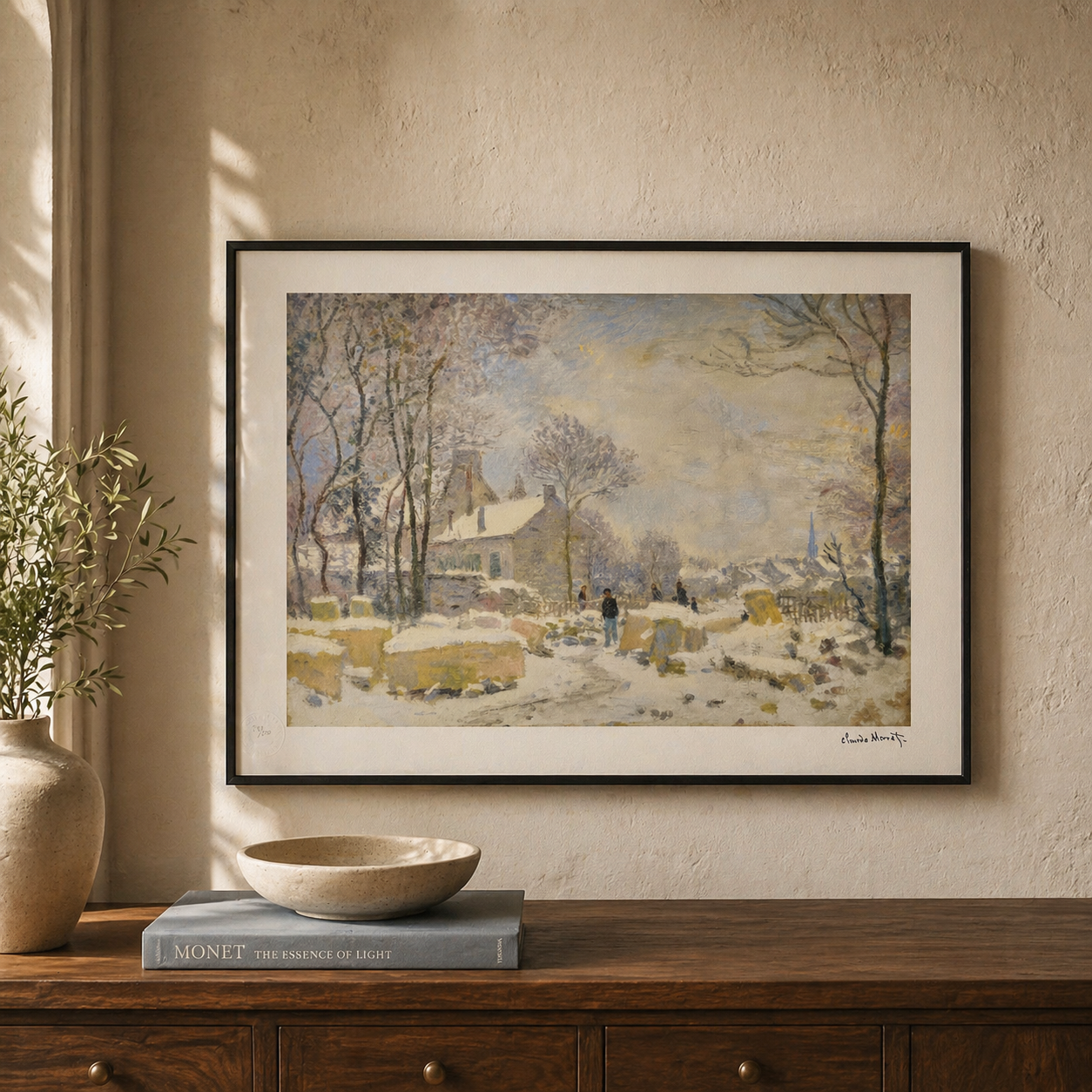 Claude Monet Wintereffekte in Argenteuil Lithographie Bögen 300 g/m² 42 x 59 cm