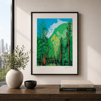 David Hockney Wald mit 4 Bäumen Lithographie Bögen 300 g/m² 42 x 59 cm