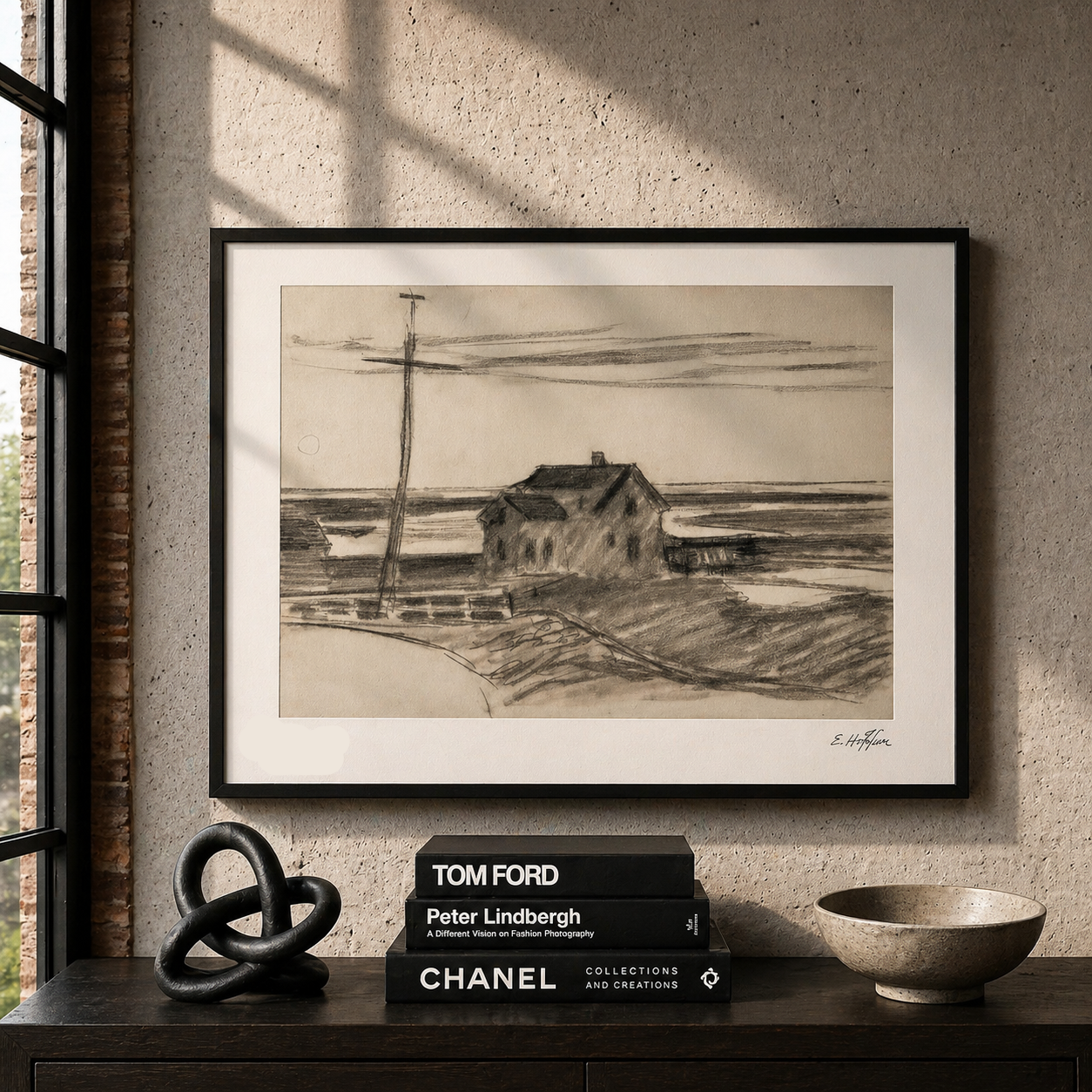 Edward Hopper House in Landscape Lithographie Arches 300 g/m² 42 x 59 cm