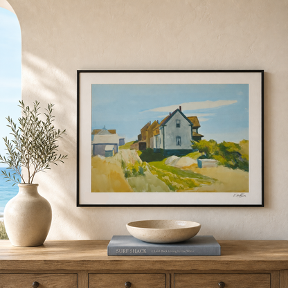 Edward Hopper Häusergruppe, Lithographie, Bögen, 300 g/m², 42 x 59 cm