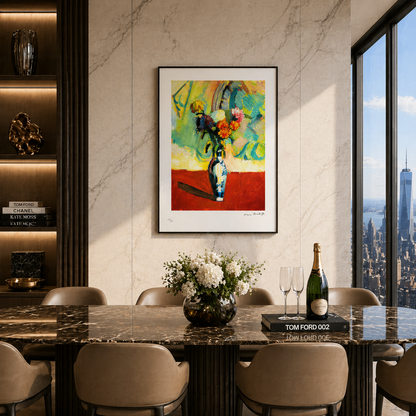 Henri Matisse Blumenstrauß mit chinesischer Vase Lithographie auf Bögen 300 g/m² 42 x 59 cm