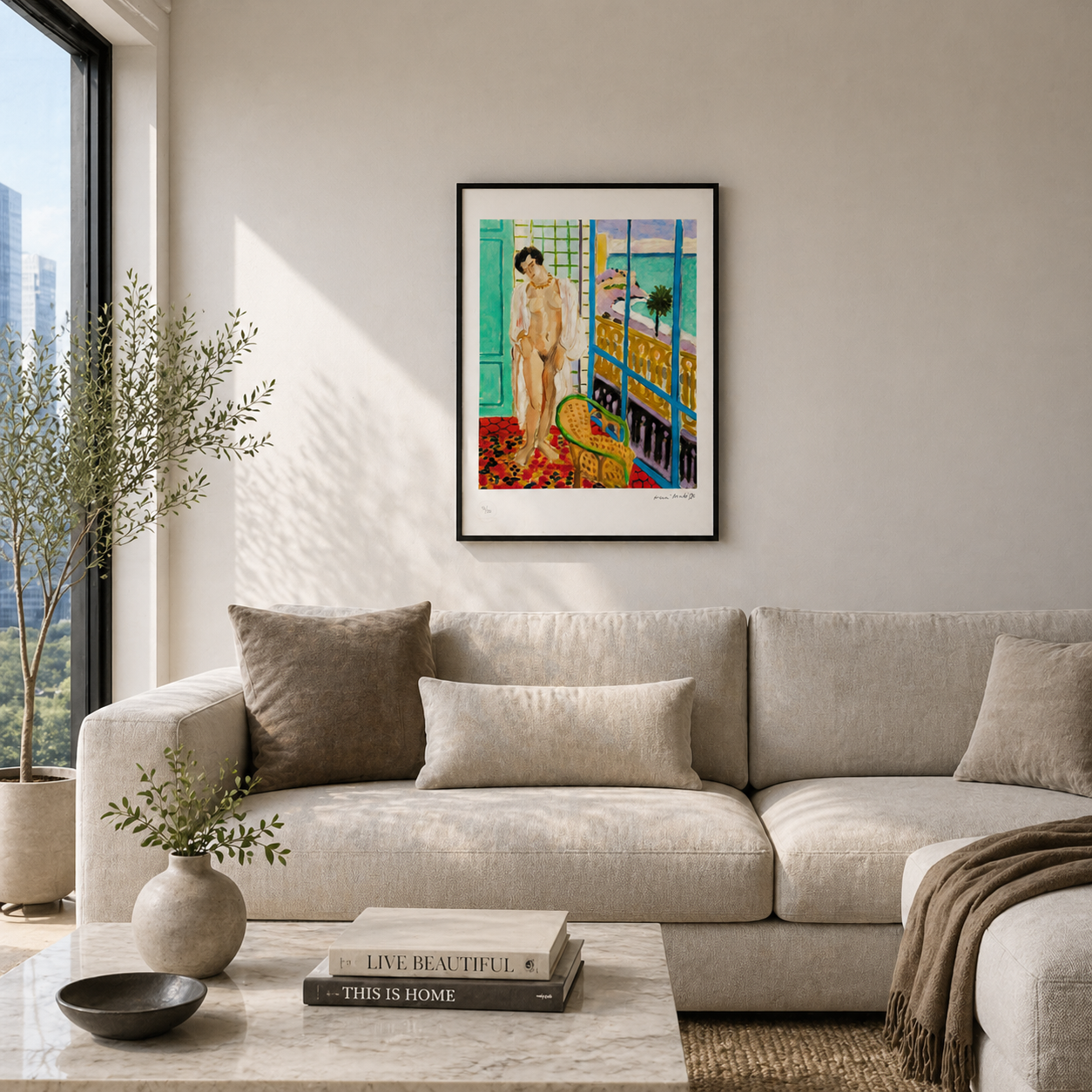 Henri Matisse Akt am Fenster Lithographie auf Arches 300 g/m² Papier 42 x 59 cm